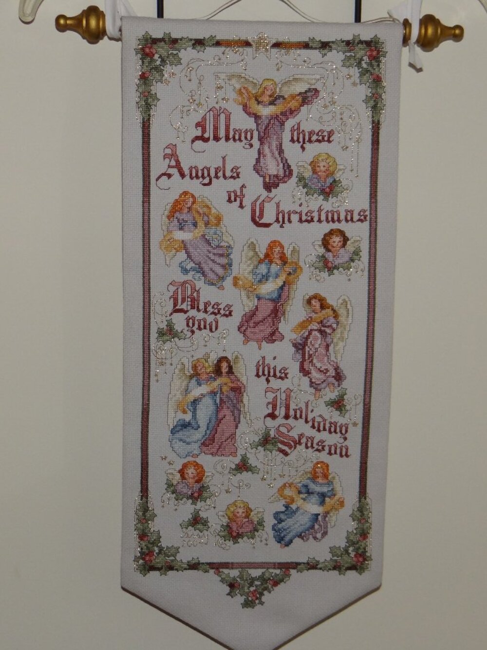 Christmas Counted Cross Stitch Bell Pull